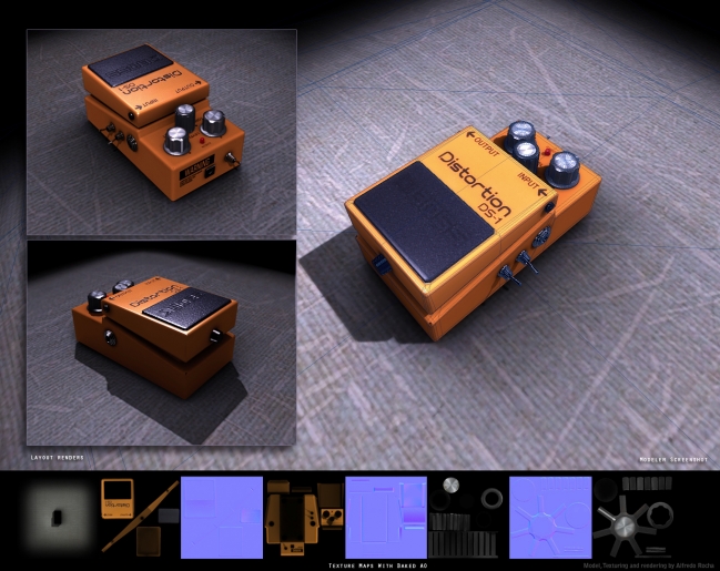 BOSS Guitar Pedal - 3d Modeling